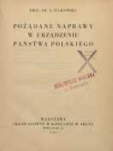 Pożądane naprawy w urządzeniu państwa polskiego