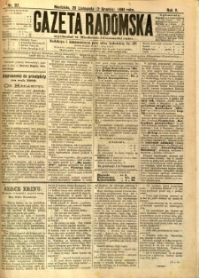 Gazeta Radomska, 1888, R. 5, nr 97
