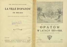 Opatów w latach 1861-1864