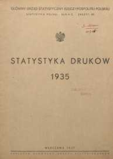 Statystyka druków 1935