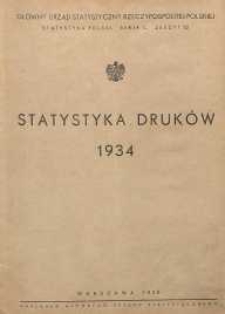 Statystyka druków 1934