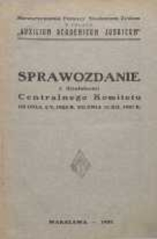Sprawozdanie z działalności Centralnego Komitetu od dnia 3.V.1926 do dnia 31.XII.1927 r.