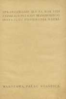 Sprawozdanie XLV za rok 1926 z działalności Kasy Mianowskiego, Instytutu Popierania Nauki