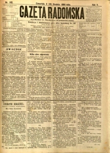 Gazeta Radomska, 1888, R. 5, nr 102