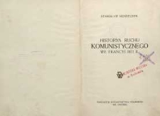Historia ruchu komunistycznego we Francyi 1871 r.