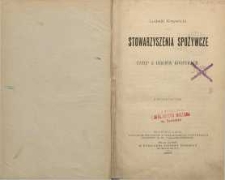 Stowarzyszenie spożywcze : ustęp z dziejów kooperacji