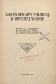 Zarysy sprawy polskiej w obecnej wojnie : rozmyślania polityczne na obecną porę