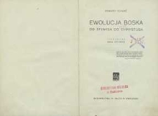 Ewolucja boska od Sfinksa do Chrystusa