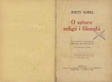 O sztuce, religii i filozofii