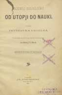 Od utopii do nauki : rozwój socjalizmu