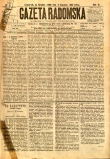 Gazeta Radomska, 1889, R. 6, nr 2
