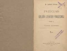 Przegląd dziejów literatury powszechnej T.3. Czasy nowsze