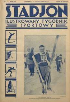 Stadjon : Ilustrowany Tygodnik Sportowy, 1929, R. 7, nr 8