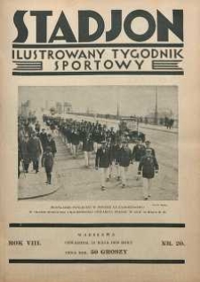 Stadjon : Ilustrowany Tygodnik Sportowy, 1930, R. 8, nr 20