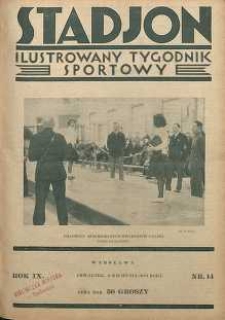 Stadjon : Ilustrowany Tygodnik Sportowy, 1931, R. 9, nr 14