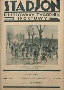 Stadjon : Ilustrowany Tygodnik Sportowy, 1931, R. 9, nr 18