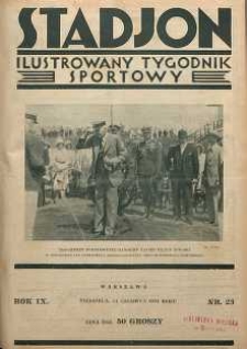 Stadjon : Ilustrowany Tygodnik Sportowy, 1931, R. 9, nr 23