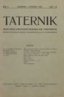 Taternik : Organ Sekcji Turystycznej Towarzystwa Tatrzańskiego, 1923-24, R. 10