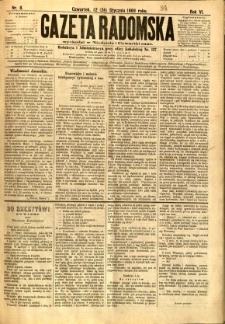 Gazeta Radomska, 1889, R. 6, nr 8