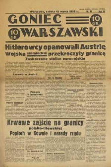 Goniec Warszawski, 1938, R. 4, nr 71