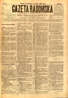 Gazeta Radomska, 1889, R. 6, nr 11