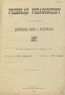 Przegląd Pedagogiczny, 1897, R. 16, spis rzeczy