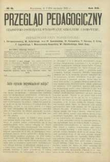 Przegląd Pedagogiczny, 1900, R. 19, nr 16