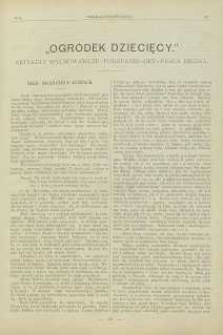Ogródek dziecięcy : Artykuły Wychowawcze – Pogadanki – Gry – Praca Ręczna, 1900, R.20, nr 4
