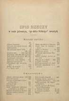 Ogrodnik Polski : Dwutygodnik poświęcony wszystkim gałęziom ogrodnictwa, 1889, R. 11, T. 11, Spis rzeczy