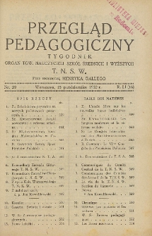 Przegląd Pedagogiczny, 1932, R. 51, nr 28