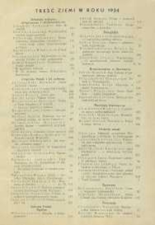 Ziemia, 1934, R. 24, Treść Ziemi