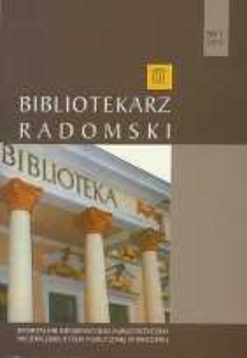 Bibliotekarz Radomski, 2011, R. 19, nr 1