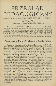 Przegląd Pedagogiczny, 1936, R. 55, nr 18