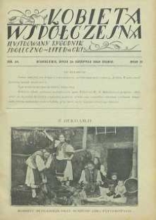 Kobieta wsp&oacute;łczesna : Ilustrowany tygodnik społeczno-literacki, 1928, R. 2, nr 35