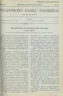 Wiadomości Banku Polskiego, 1938, R. 15, nr 15