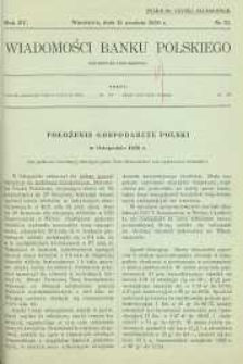 Wiadomości Banku Polskiego, 1938, R. 15, nr 23