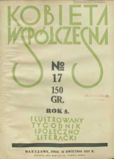 Kobieta współczesna : Ilustrowany tygodnik społeczno-literacki, 1931, R. 5, nr 17