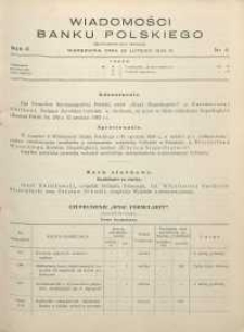 Wiadomości Banku Polskiego, 1933, R. 10, nr 4