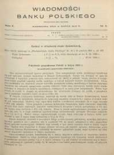 Wiadomości Banku Polskiego, 1933, R. 10, nr 5