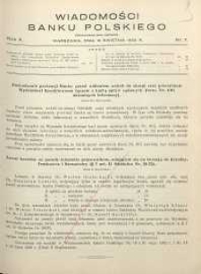 Wiadomości Banku Polskiego, 1933, R. 10, nr 7