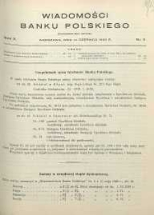 Wiadomości Banku Polskiego, 1933, R. 10, nr 11