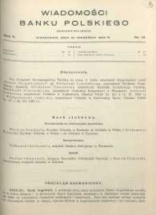 Wiadomości Banku Polskiego, 1933, R. 10, nr 18