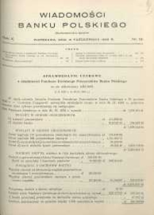 Wiadomości Banku Polskiego, 1933, R. 10, nr 19