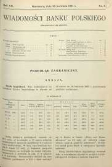 Wiadomości Banku Polskiego, 1935, R. 12, nr 8