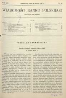 Wiadomości Banku Polskiego, 1937, R. 14, nr 6