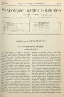Wiadomości Banku Polskiego, 1937, R. 14, nr 8