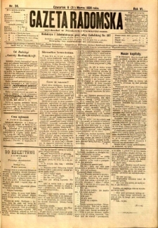 Gazeta Radomska, 1889, R. 6, nr 24