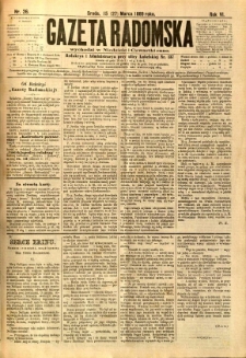 Gazeta Radomska, 1889, R. 6, nr 26