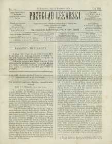 Przegląd Lekarski, 1874, R. 13, nr 14