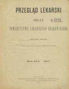 Przegląd Lekarski, 1877, R. 16, Spis autorów